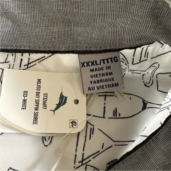 Tommy Bahama Mojito Bay Sippin' Soiree Island Zone Short Sleeve Shirt Men's XXXL - Picture 8 of 9
